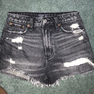 Black Abercrombie & Fitch jean shorts